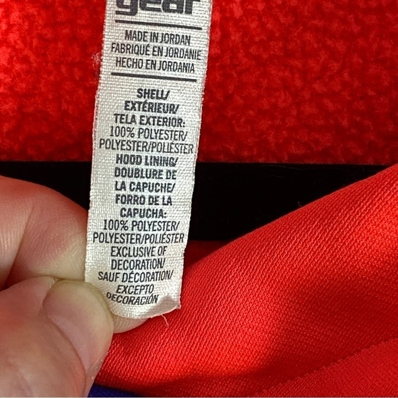 Under Armour Cold Gear Pullover Hoodie Semi Fitted Sz Large Orange with Pocket - Picture 10 of 13